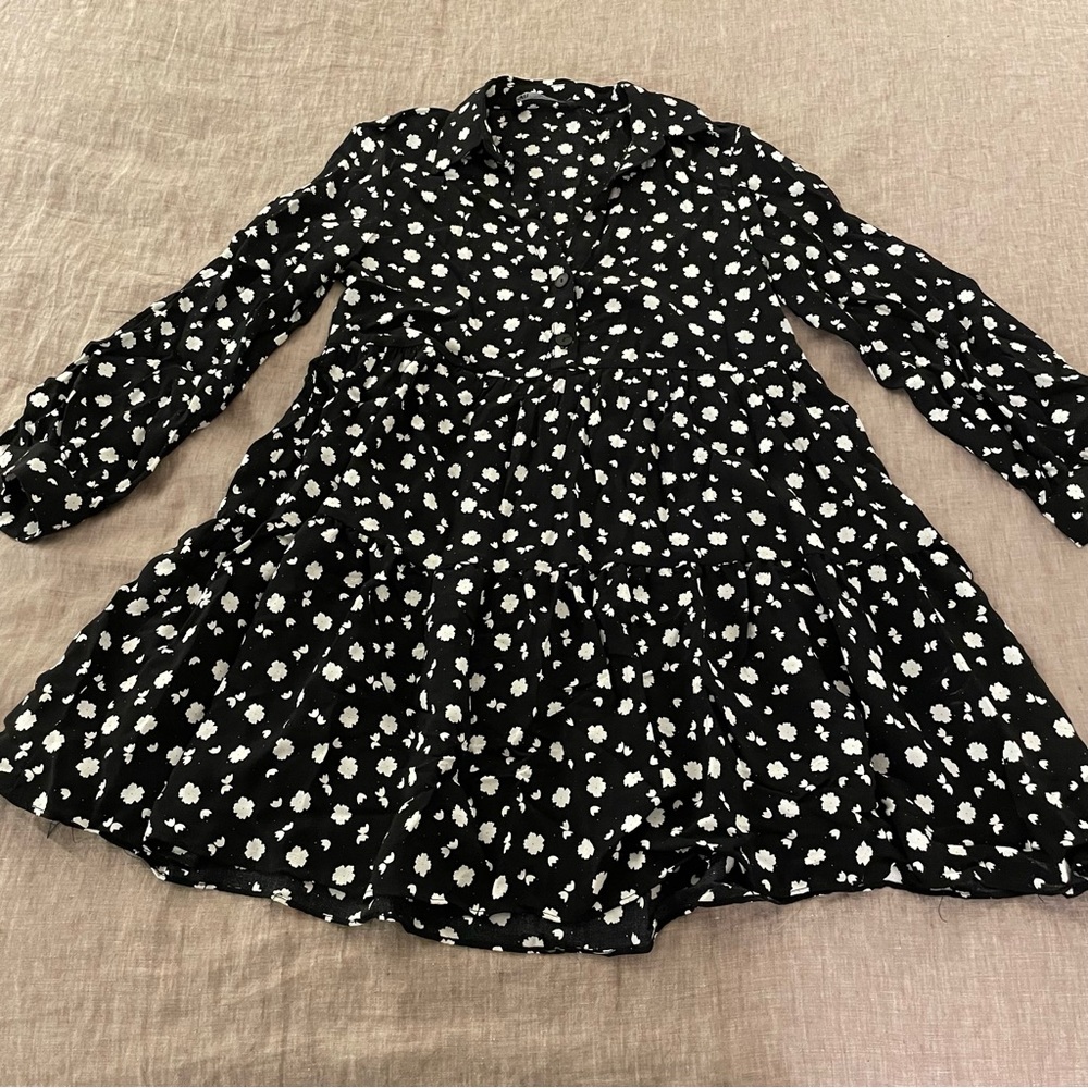 Black and white print Zara dress